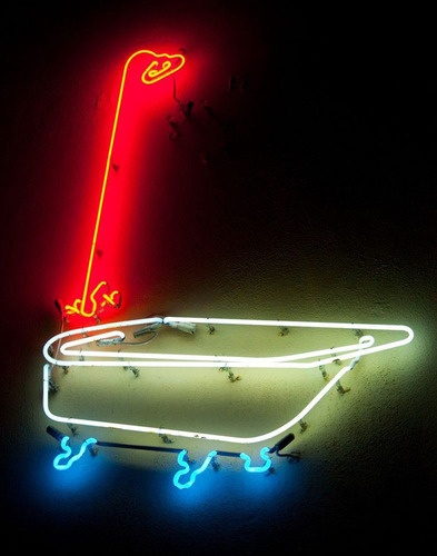 Letrero Led Neon En Acrilico De 3 Mm 40*38cm Bañera Tina