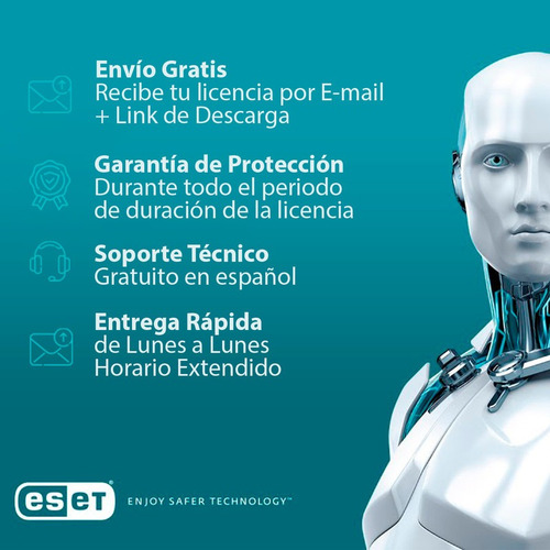 Imagen 3 de 3 de Eset Antivirus Nod32 1 Pc 1 Año- Digital