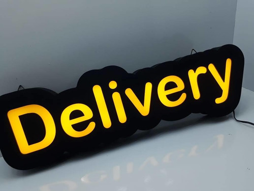Placa Luminosa Delivery Mdf Led
