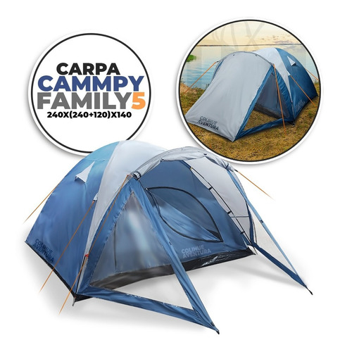 Carpa 5 Personas - Camping Outdoor - Impermeable Reforzada