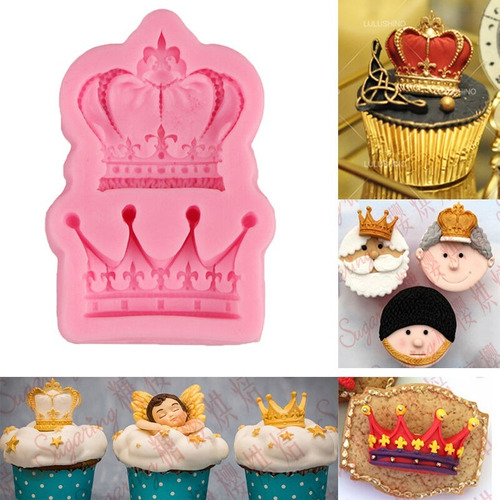 Moldes Silicon Corona Imperial Princesa Cupcake Fondant 2