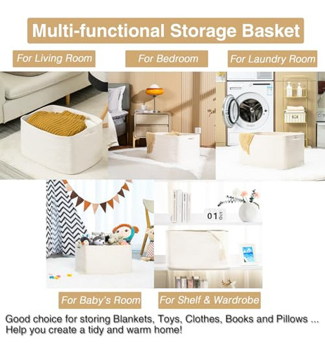 Cesta Grande Rectangular Para Mantas, Cesta Grande De Almace