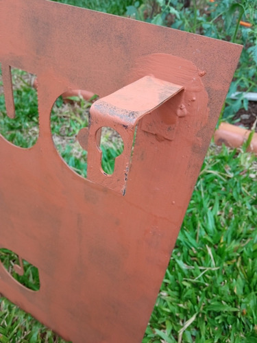 Placa Em Aço Corten Cortada No Laser - 80 X 60 Cm