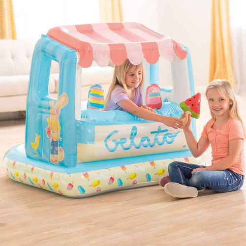 Piscina Inflável Ice Cream 60 Litros Com Cobertura Intex