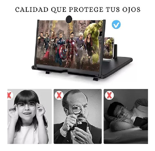 Focus Pro Pantalla Amplificadora 3d Soporte Celular Plegable