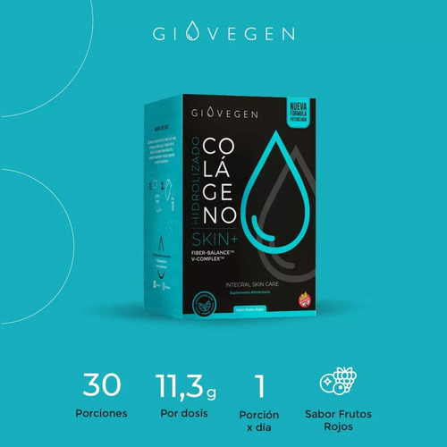 Imagen 2 de 4 de Giovegen Skin - Colágeno Hidrolizado Bebible