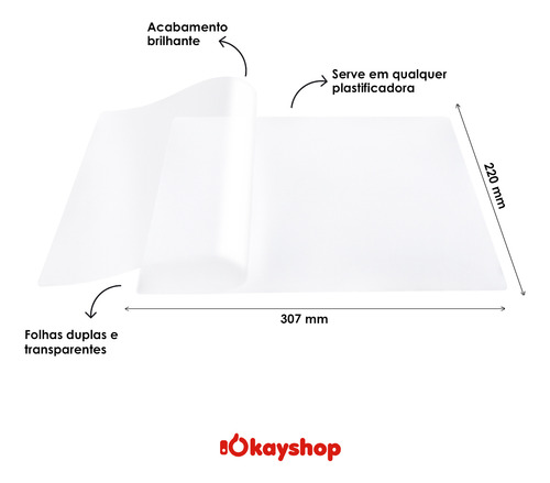 Grafity Plástico Para Plastificação A4 220x307 0,05mm 50 Un