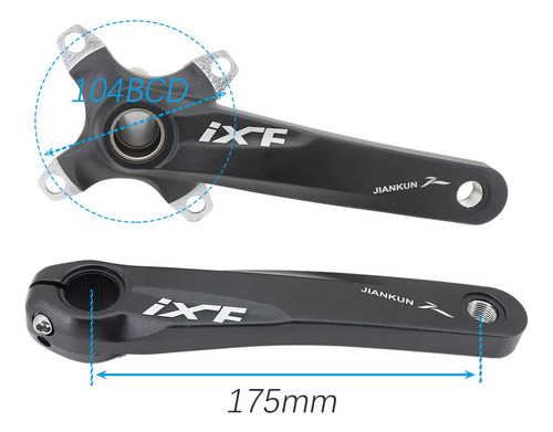 Djc Bielas Para Bicicleta 104bcd Con Plato Bsa Soporte Infer