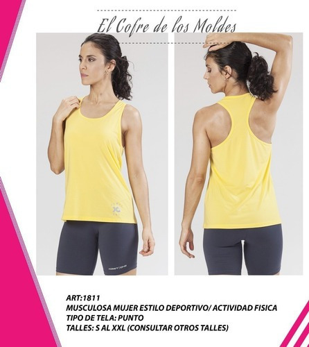 Molde  Musculosa Estilo Deportivo Talles S A Xxl