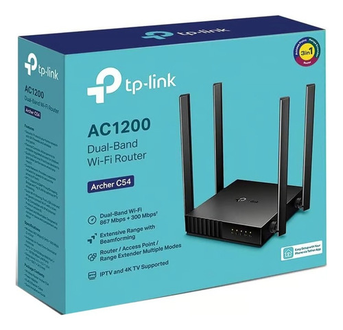 Tp-link Archer C64 - Router Ac1200 4 Puertos Color Negro