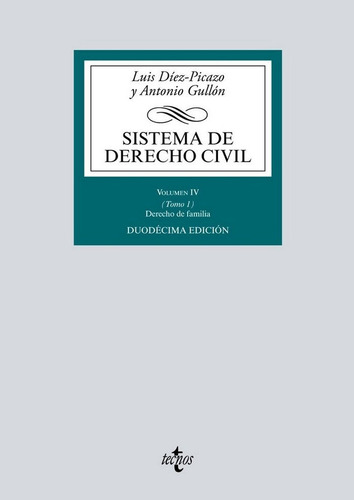 Sistema De Derecho Civil 12ªed Iv Tomo I Derecho De Fami...