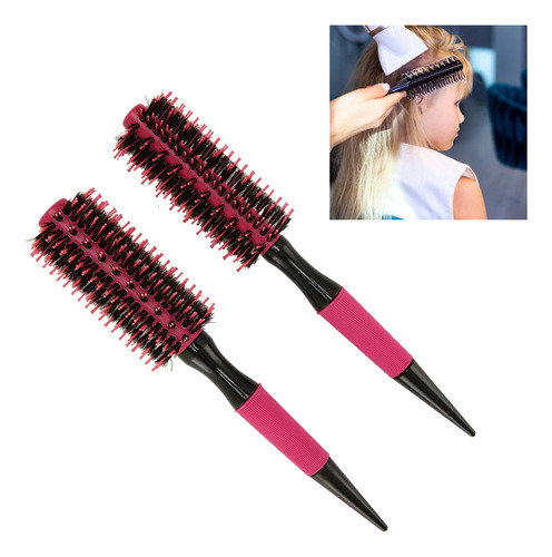 Cepillo Redondo Para Peinar El Cabello, 2 Piezas, Mango Ergo