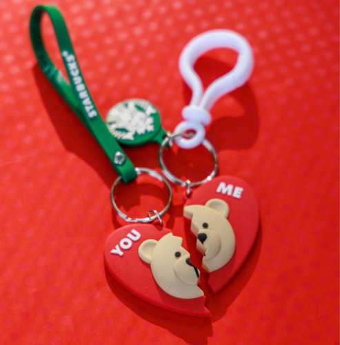 Llavero Oso Starbucks San Valentin 2023 Sellado Original
