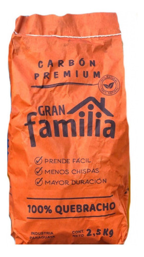 Carbon Gran Familia 2.5 Kgs Premium Quebracho 