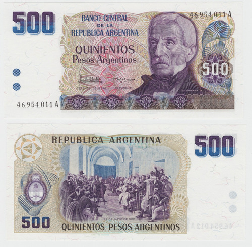 Argentina - Billete 500 Pesos 1984 - Unc