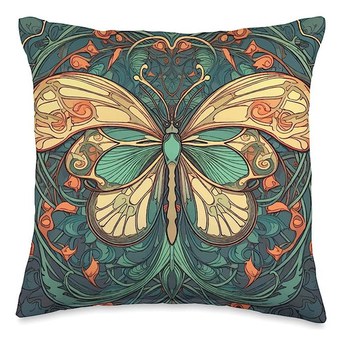 Nouveau Butterflies Decor And Butterfly Nouveau Almohada Bei