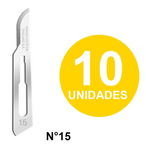 Kit Para Podologia Cabo Bisturi N3 + 100 Laminas Numero 15