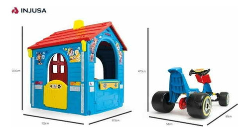 Set De Juego Paw Patrol Injusa Casita Y Gokart