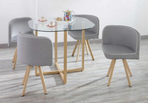 Juego De Comedor Auxiliar X4 Ciudades Puestos Minimalista
