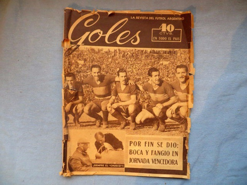 Revista Goles 13 Octubre 1951 Fangio