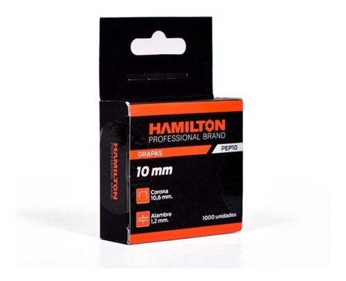Grapas Para Pep 10mm Caja X 1000 Unidades Hamilton Pep10