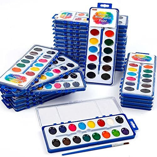 Juego De Pintura De Acuarela De 16 Colores  Paquete Gra...