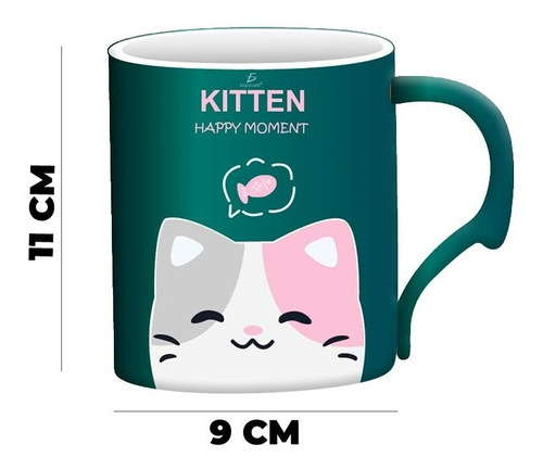 Taza De Cerámica De Distintos Diseños Coloridos 400ml
