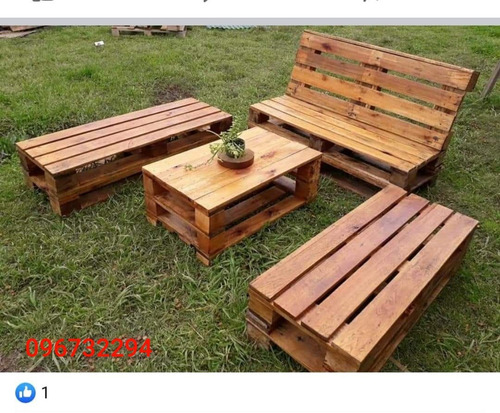 Imagen 2 de 9 de Juego De Jardín En Pallets