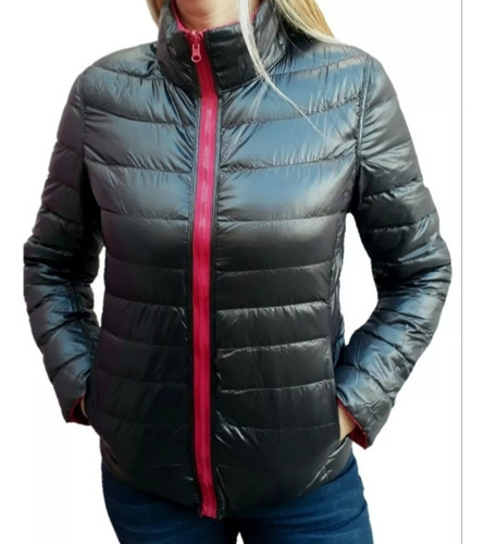 Campera Pluma Reversible Mujer- Ultra Light Tipo Uniqlo