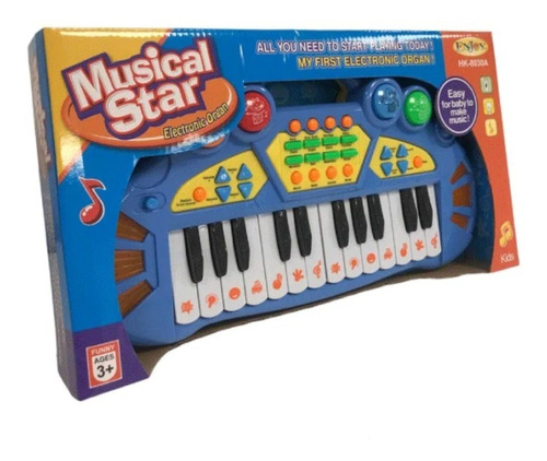 Musical Star Piano Teclado Graba Sonidos 24 Teclas Luces