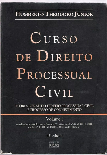 Curso De Direito Processual Civil Volume 1 Humberto Theodoro Cad25