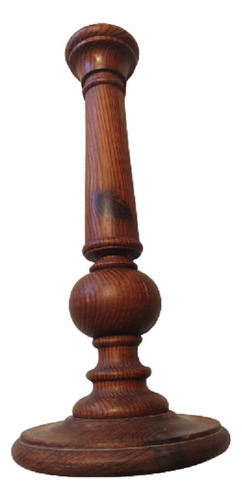 Candelabro. Candelero. Porta Vela De Madera. Muy Antiguo