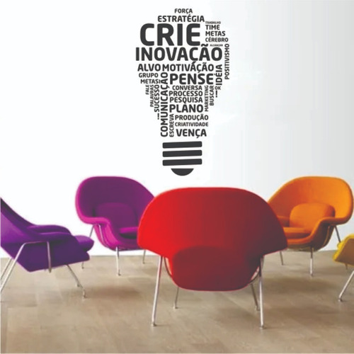 Adesivo De Parede Lampada Ideias 100x55 Cm