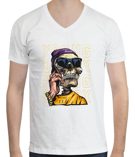 Playera De Moda Casual Calavera Skull