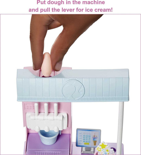 Imagem 5 de 7 de Barbie Ice Cream Shop Playset 2022 Sorveteria Negra