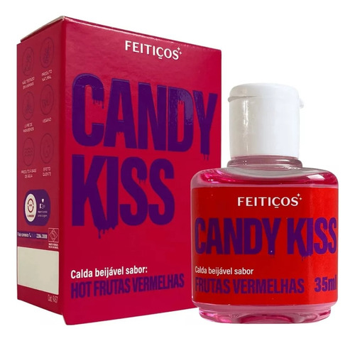  Gel Beijável Intimo Candy Kiss Hot Frutas Vermelhas 35ml