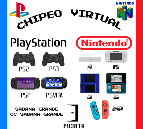 Chipeo Chip Ps2 Ps3 Xbox Psp Psvita Dsi 3ds Wii Wiiu Switch