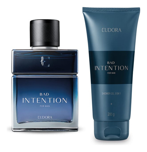 Presente Eudora Bad Intention Deo Colônia + Shower Gel 3 Em 1 - 200g Masculino