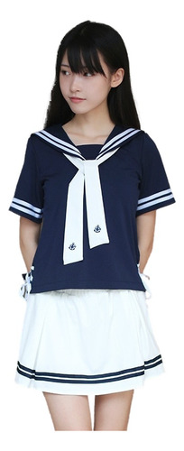 Conjunto De 3 Uniformes Escolares Para Niñas, Traje Marinero