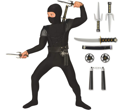 Niños Ninja Tratuse Chillandes Black Kung Fu Educa Par...