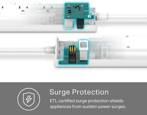 Regleta 6 Tomas Inteligentes 3 Usb, Funciona Con Alexa Y Goo