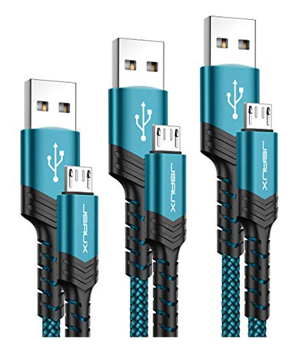 Micro Usb 3 Unidade Pie 6,6 10 Para Android Cargador Nailon