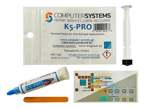 Pasta Térmica Viscosa K5 Pro 10g Para Reemplazo De Almohadil