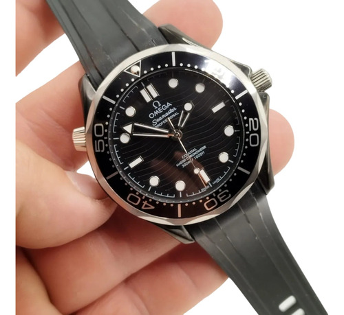 Reloj Compatible Con No Omega Seamaster  Caucho (Reacondicionado)