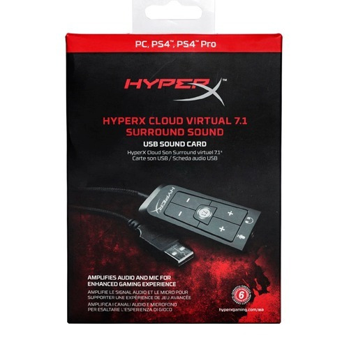 Tarjeta Sonido Usb Gamer Kingston Hyperx Cloud Virtual Febo