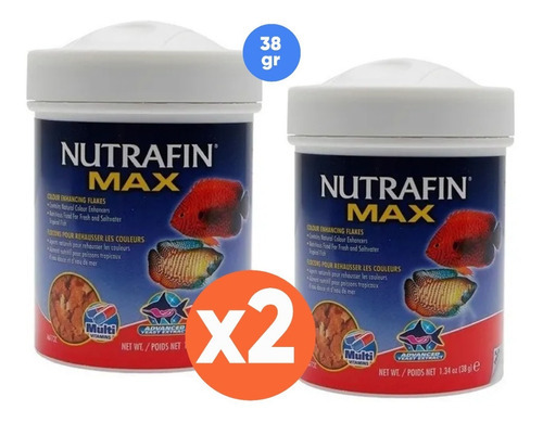 Alimento Peces Tropicales Colors Flakes Nutrafin Max 38g