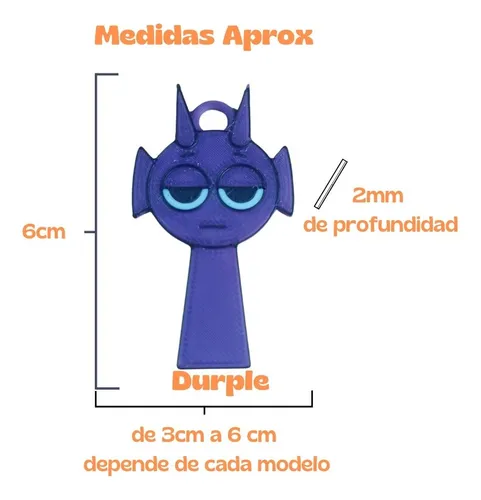 Sprunkis Incredibox Llaveros X20 Unidades + 1 Nombre