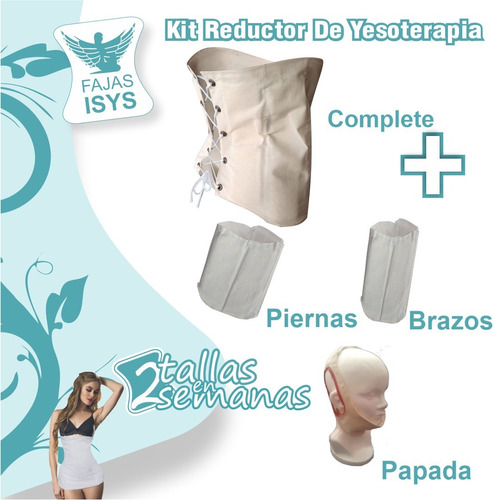 Kit De Fajas De Yeso Reductoras Corporales Especial 4 Prenda