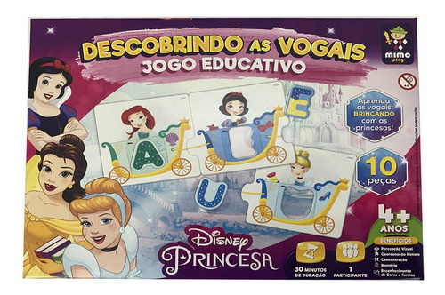 Jogo Educativo Descobrindo Vogais Disney Princesa 2024 Mimo