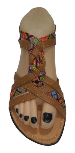 Imagen 4 de 6 de Sandalia Huarache Trenza Colores Combinable Juvenil Resorte